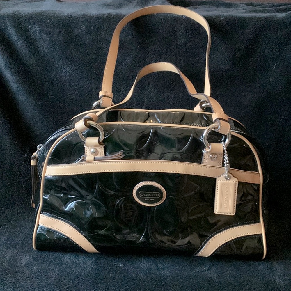 Coach Peyton embossed signature patent leather bag